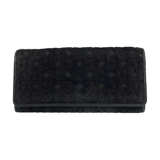 20836
CELINE セリーヌ Cマカダム柄 ブラック 黒 シルバー金具 スウェード YS 00/44 長財布 ロングウォレット レディース ABP14