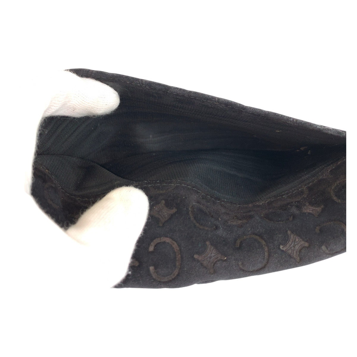 20836
CELINE セリーヌ Cマカダム柄 ブラック 黒 シルバー金具 スウェード YS 00/44 長財布 ロングウォレット レディース ABP14