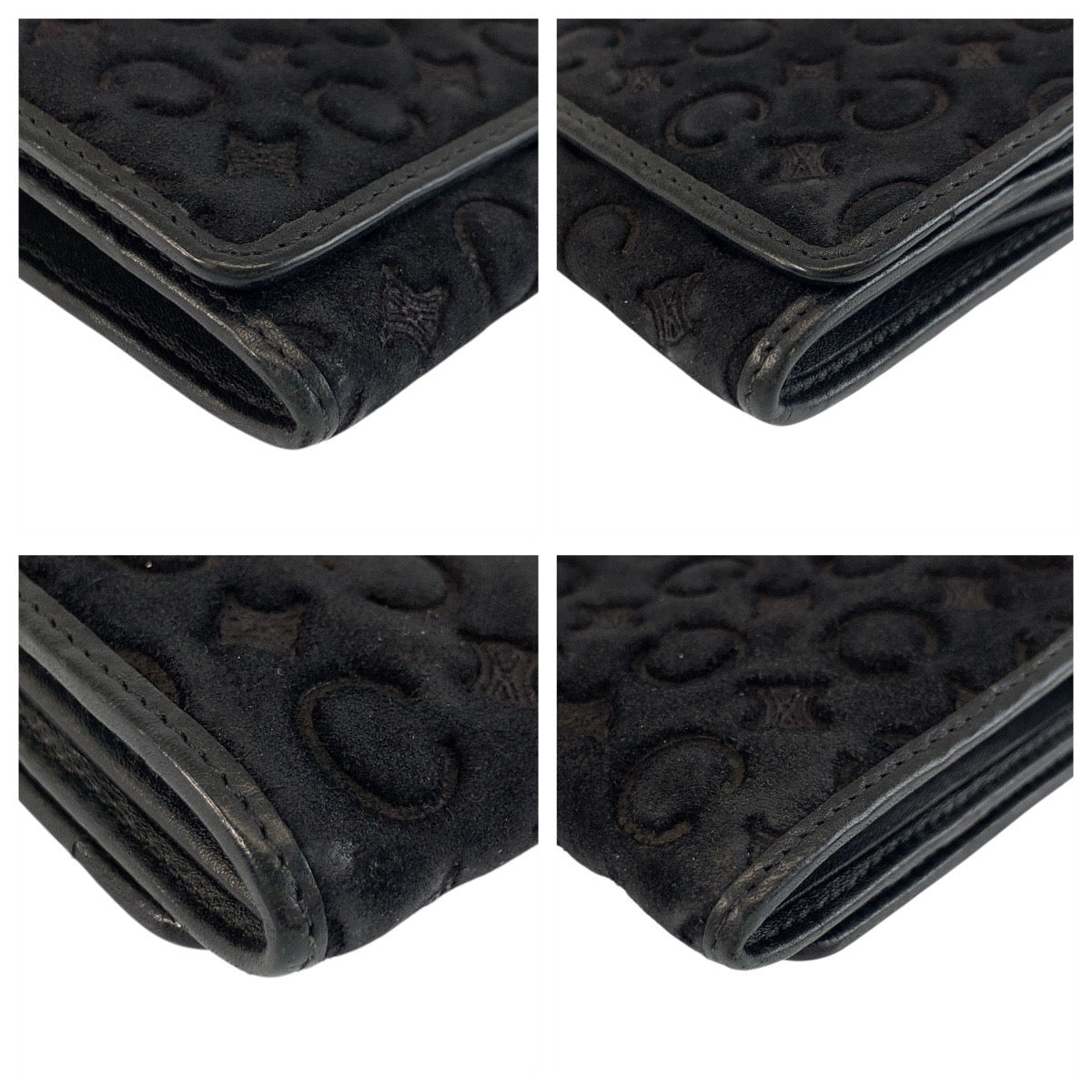 20836
CELINE セリーヌ Cマカダム柄 ブラック 黒 シルバー金具 スウェード YS 00/44 長財布 ロングウォレット レディース ABP14