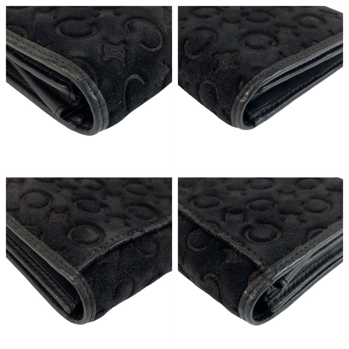 20836
CELINE セリーヌ Cマカダム柄 ブラック 黒 シルバー金具 スウェード YS 00/44 長財布 ロングウォレット レディース ABP14