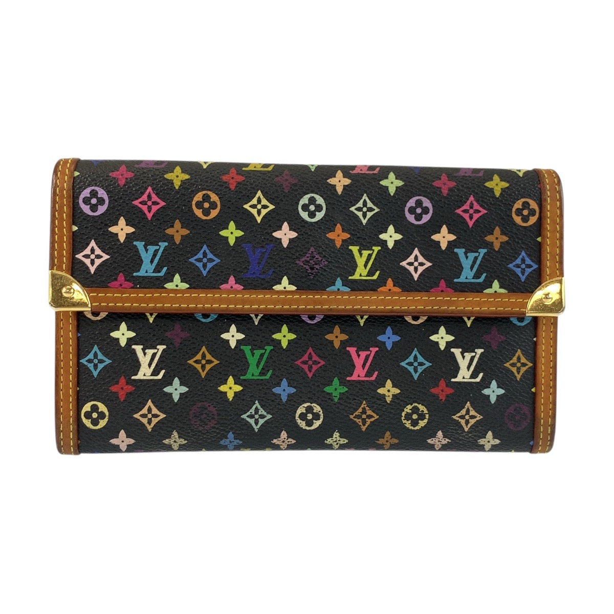20837
LOUIS VUITTON ルイヴィトン モノグラム マルチカラー ポルトトレゾール インターナショナル ノワール ブラック 黒 ゴールド金具 PVC M92658 長財布 ロングウォレット レディース AB21