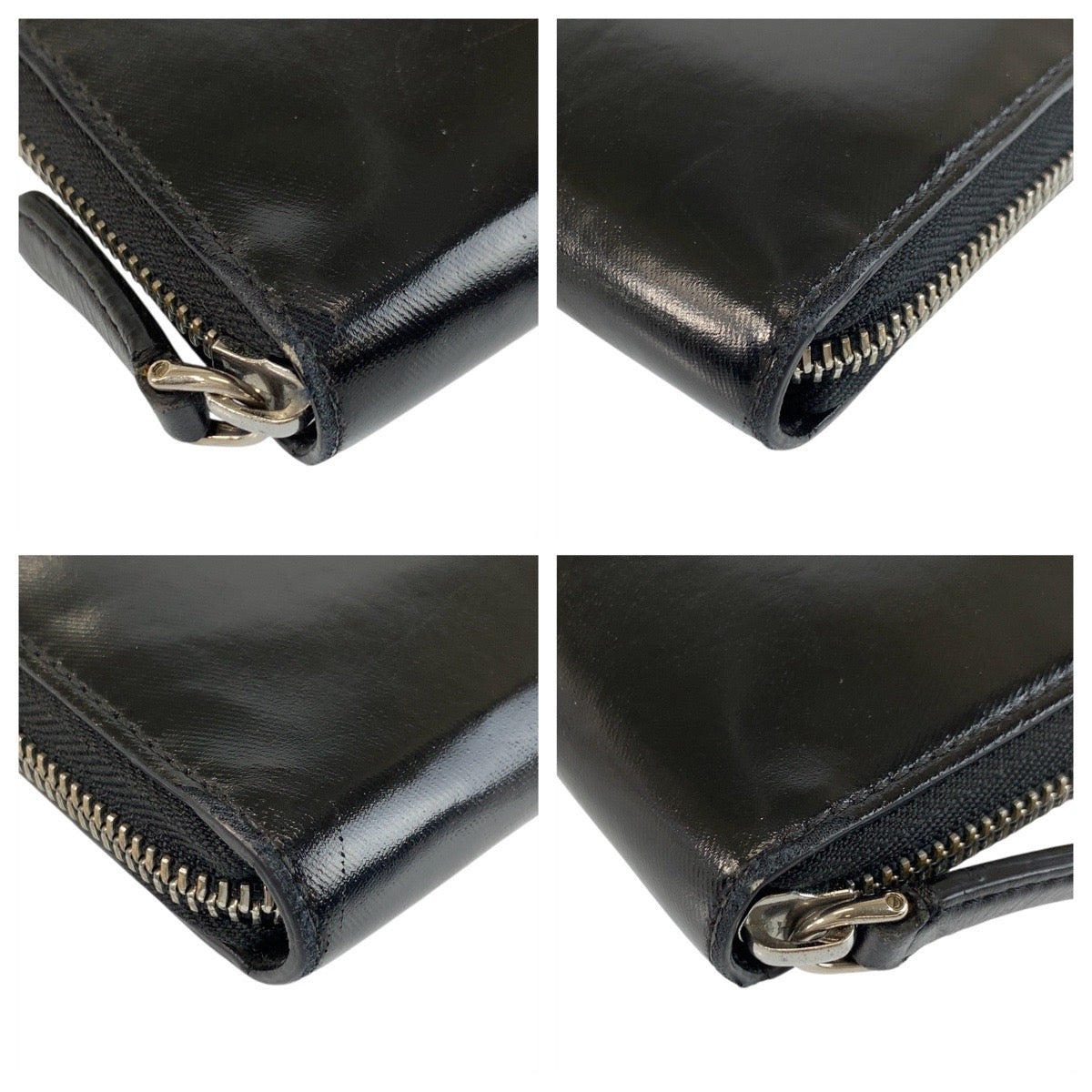 20838
BURBERRY バーバリー ロゴ グラフィック ブラック 黒 シルバー金具 レザー 長財布 ロングウォレット メンズ AB11