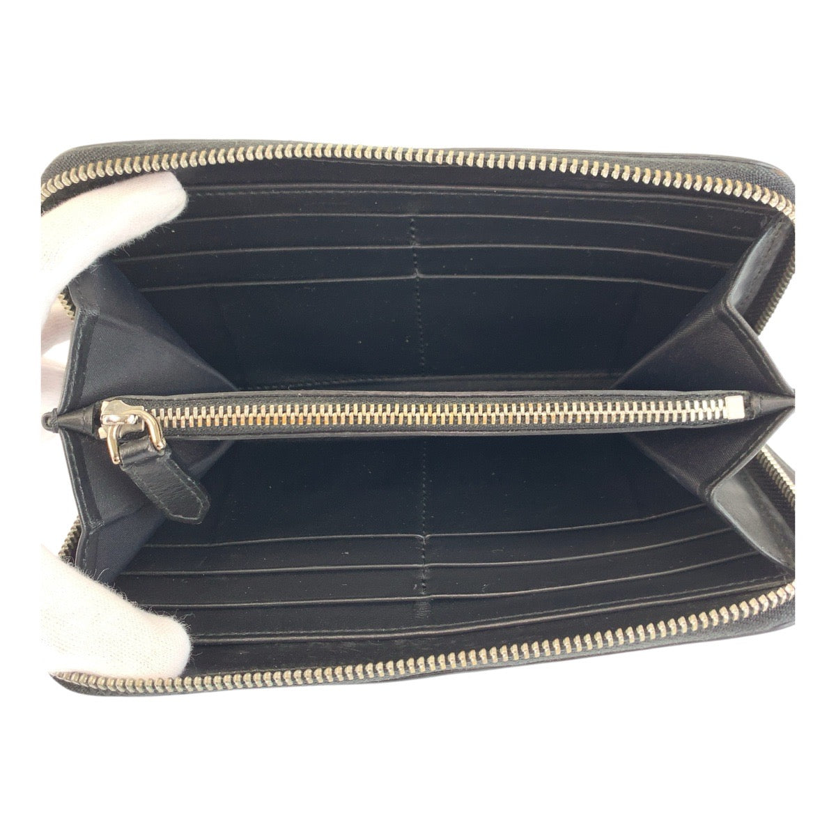 20838
BURBERRY バーバリー ロゴ グラフィック ブラック 黒 シルバー金具 レザー 長財布 ロングウォレット メンズ AB11