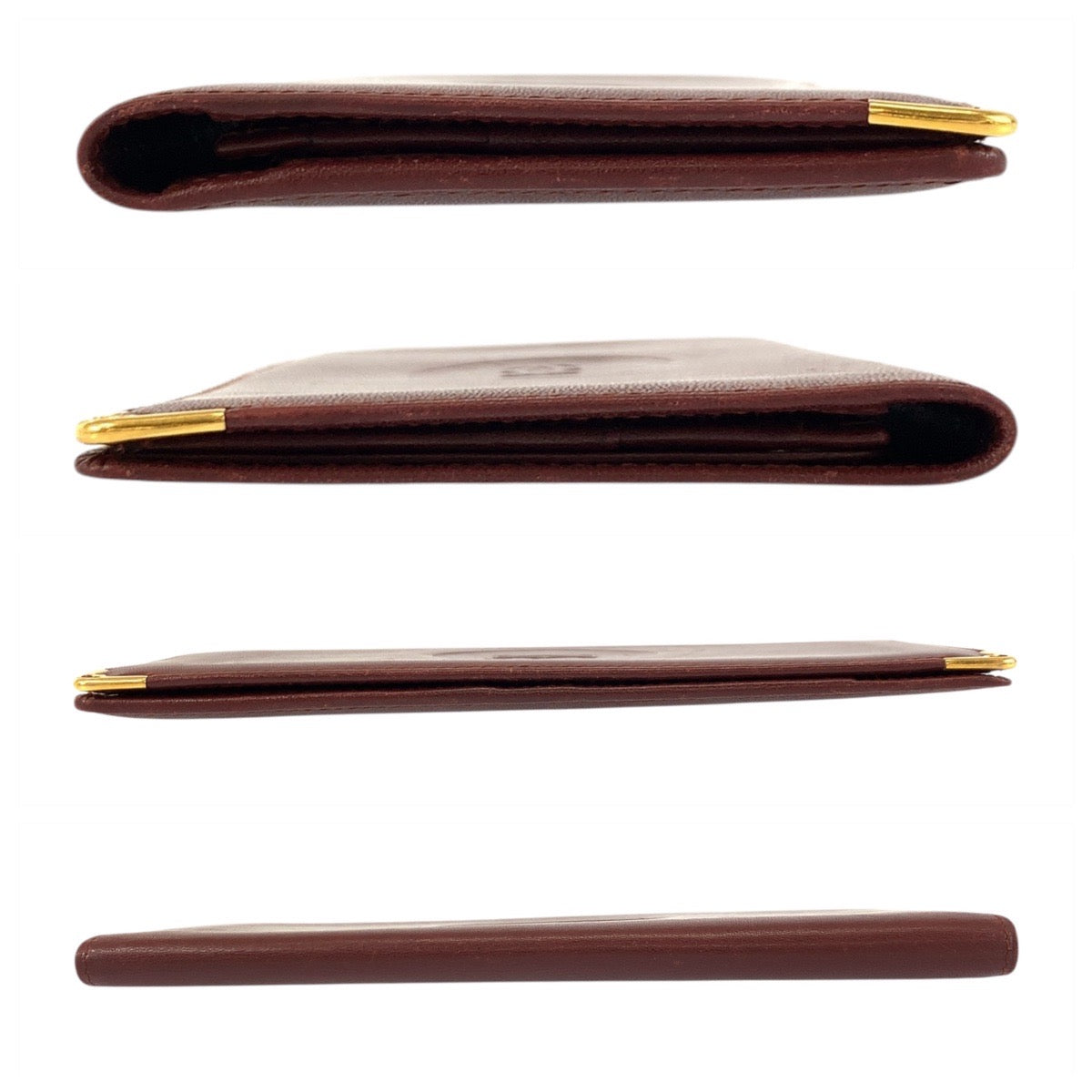 20839
CARTIER カルティエ マストライン ボルドー ゴールド金具 レザー 長財布 札入れ レディース AB9