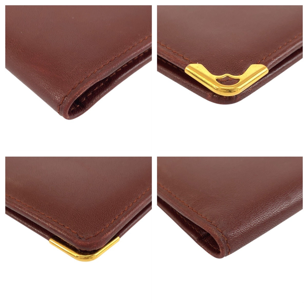 20839
CARTIER カルティエ マストライン ボルドー ゴールド金具 レザー 長財布 札入れ レディース AB9