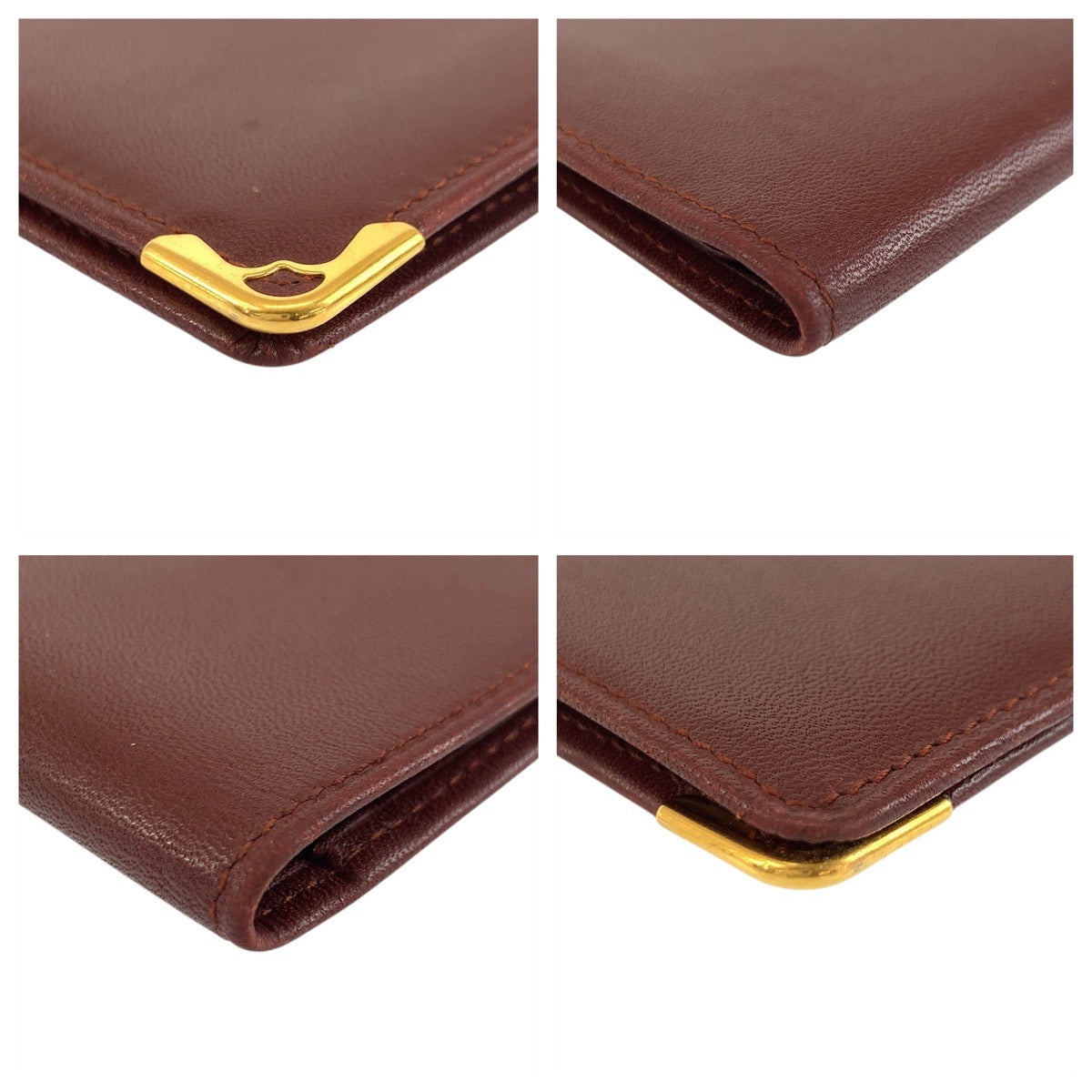 20839
CARTIER カルティエ マストライン ボルドー ゴールド金具 レザー 長財布 札入れ レディース AB9