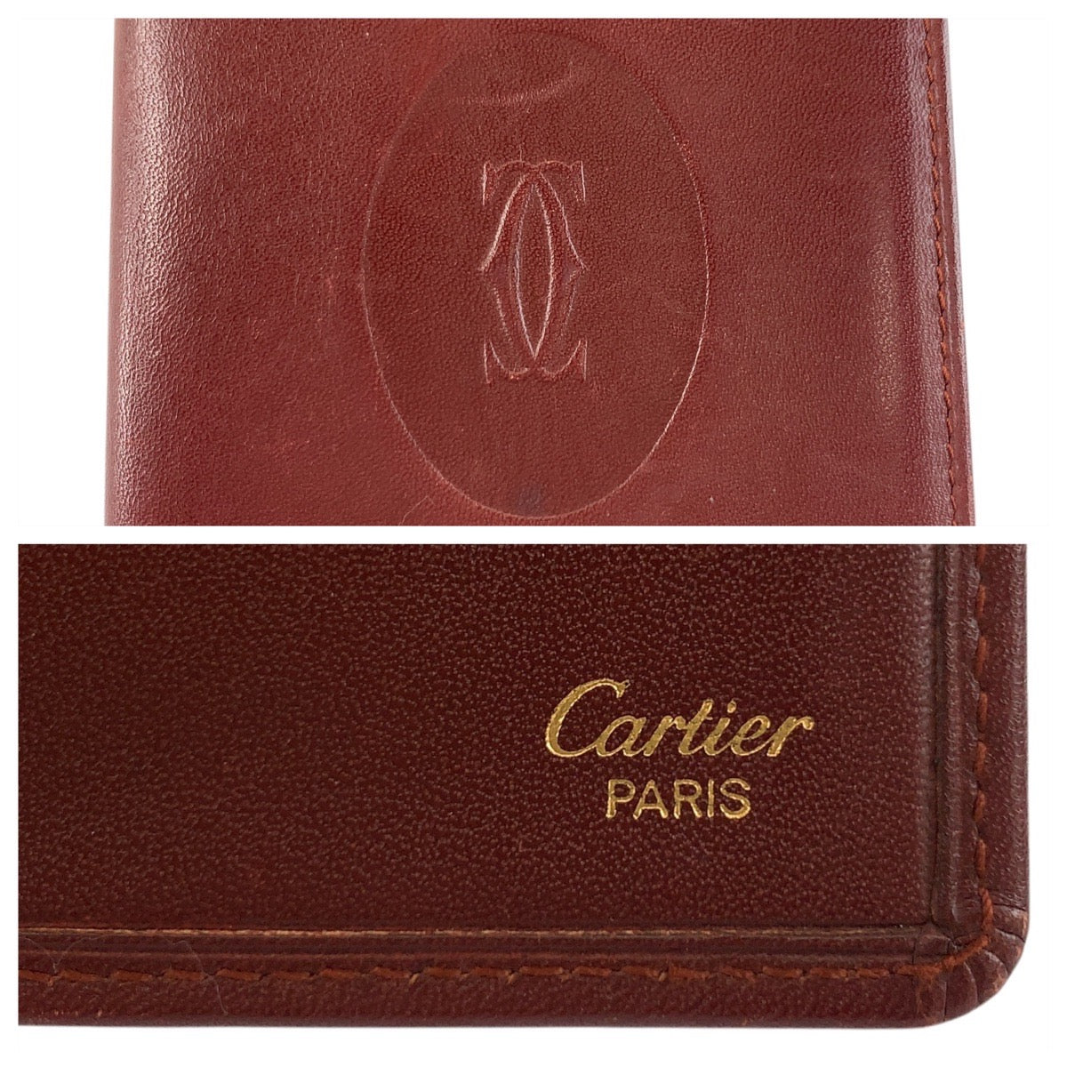 20839
CARTIER カルティエ マストライン ボルドー ゴールド金具 レザー 長財布 札入れ レディース AB9