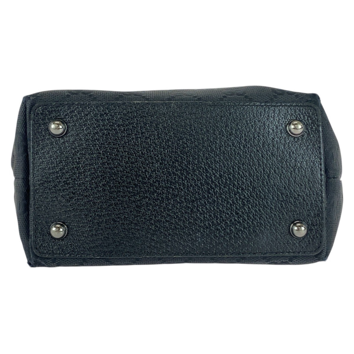 20840
GUCCI グッチ ブラック 黒 シルバー金具 GGキャンバス / レザー 120840 トートバッグ ショルダーバッグ レディース AB21