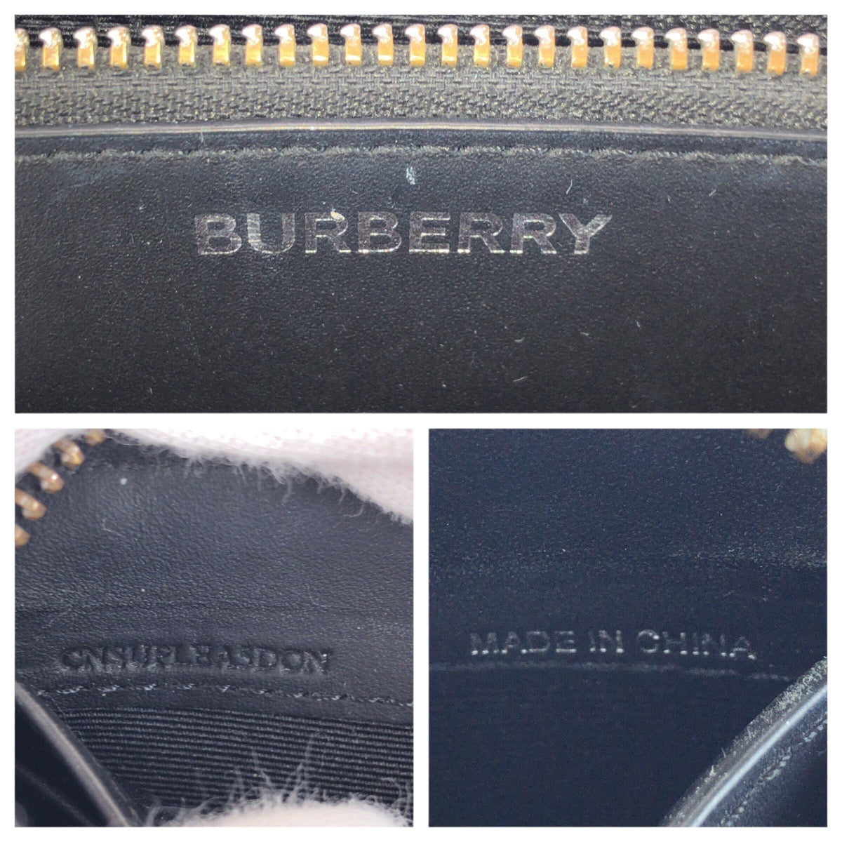 20842
BURBERRY バーバリー チェック柄 ブラック 黒 シルバー金具 PVC 長財布 ラウンドファスナー メンズ ABP21