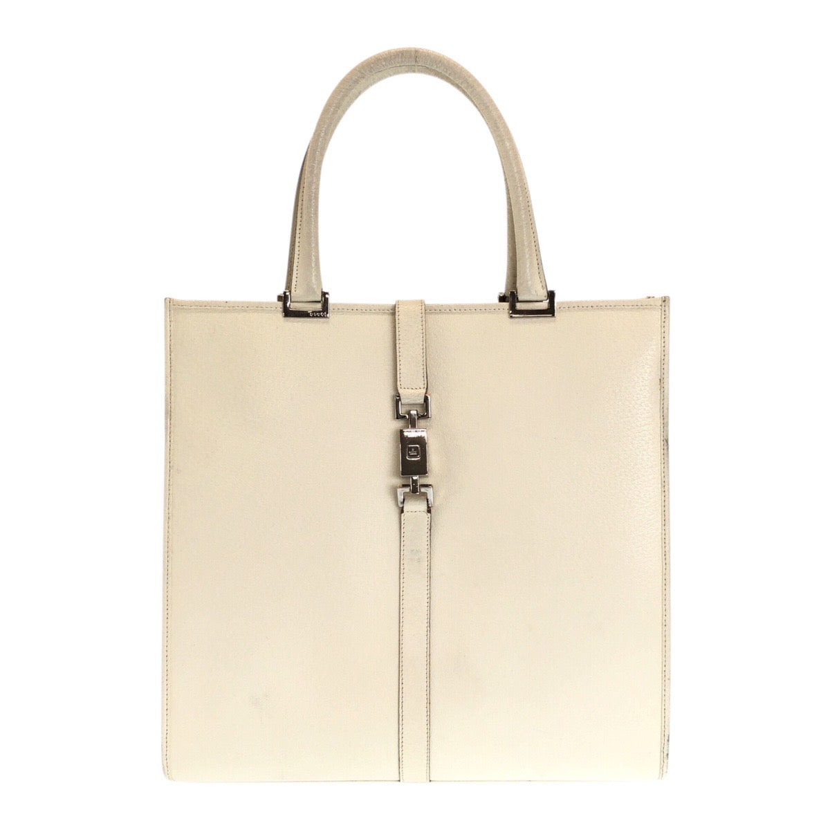 20843
GUCCI グッチ ジャッキー ホワイト アイボリー シルバー金具 レザー 002 1064 トートバッグ ハンドバッグ レディース AB42