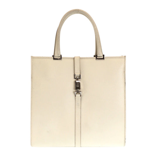 20843
GUCCI グッチ ジャッキー ホワイト アイボリー シルバー金具 レザー 002 1064 トートバッグ ハンドバッグ レディース AB42