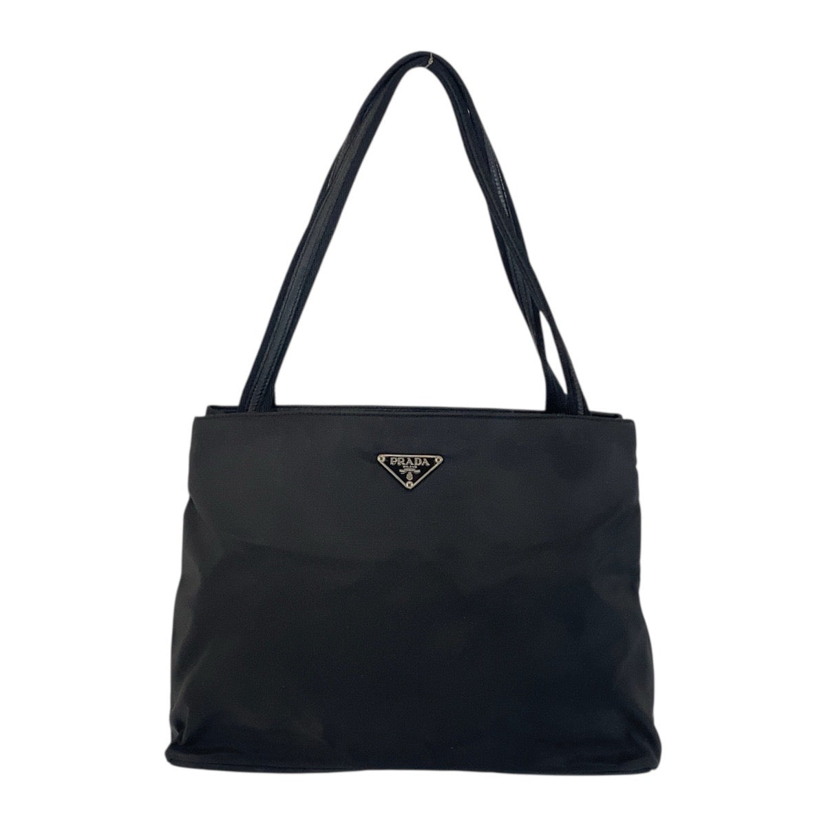 20846
PRADA プラダ テスート 三角ロゴプレート ブラック 黒 シルバー金具 ナイロン トートバッグ ショルダーバッグ レディース ABP30