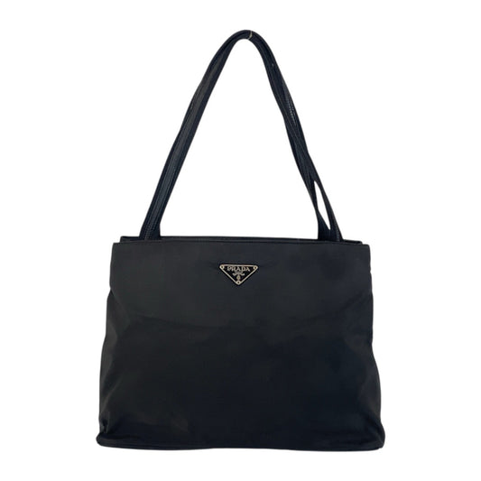 20846
PRADA プラダ テスート 三角ロゴプレート ブラック 黒 シルバー金具 ナイロン トートバッグ ショルダーバッグ レディース ABP30