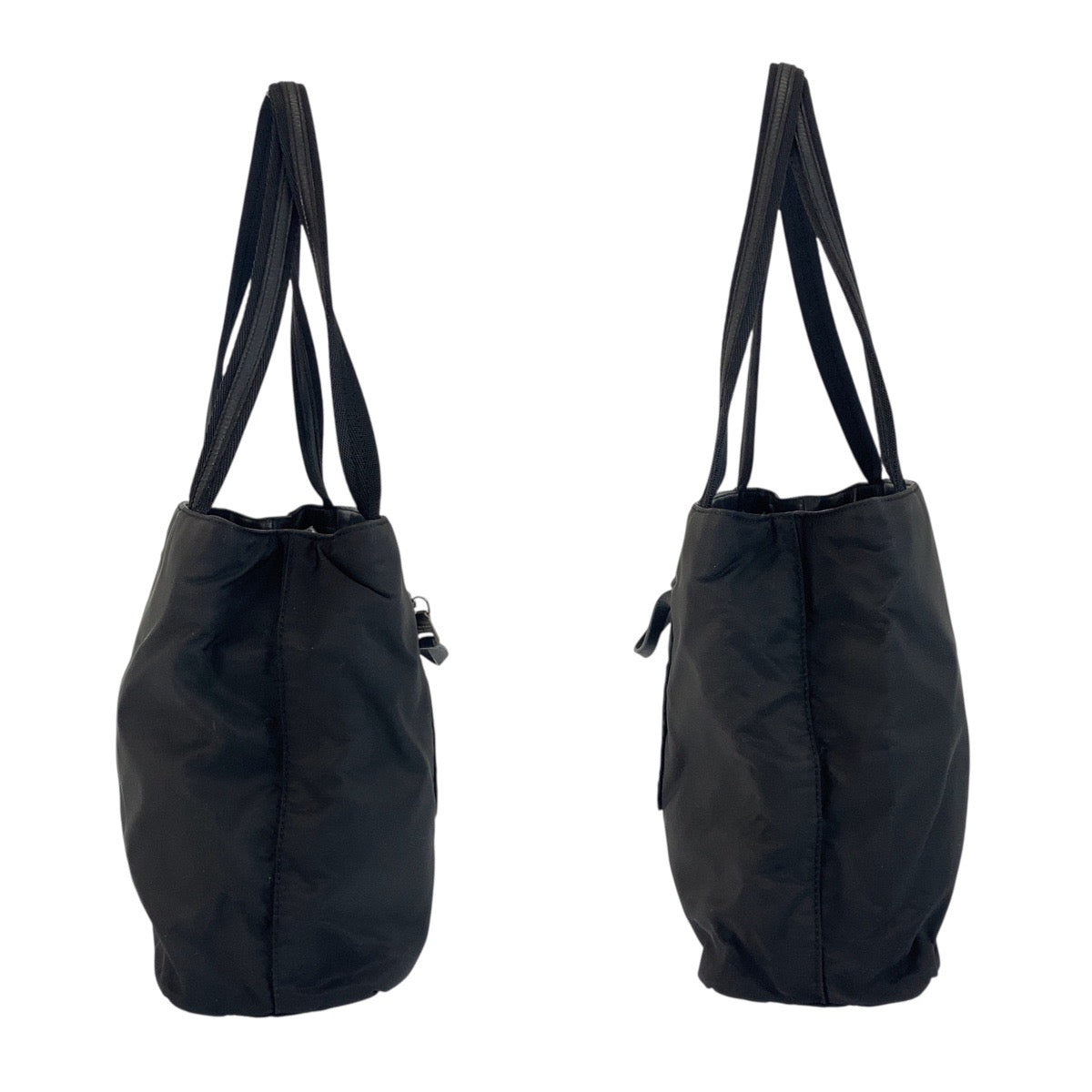 20846
PRADA プラダ テスート 三角ロゴプレート ブラック 黒 シルバー金具 ナイロン トートバッグ ショルダーバッグ レディース ABP30