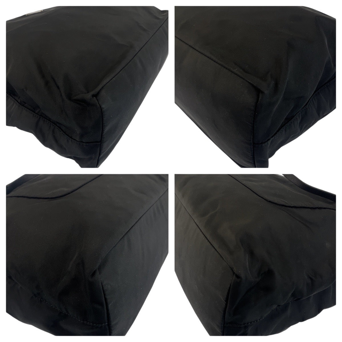 20846
PRADA プラダ テスート 三角ロゴプレート ブラック 黒 シルバー金具 ナイロン トートバッグ ショルダーバッグ レディース ABP30