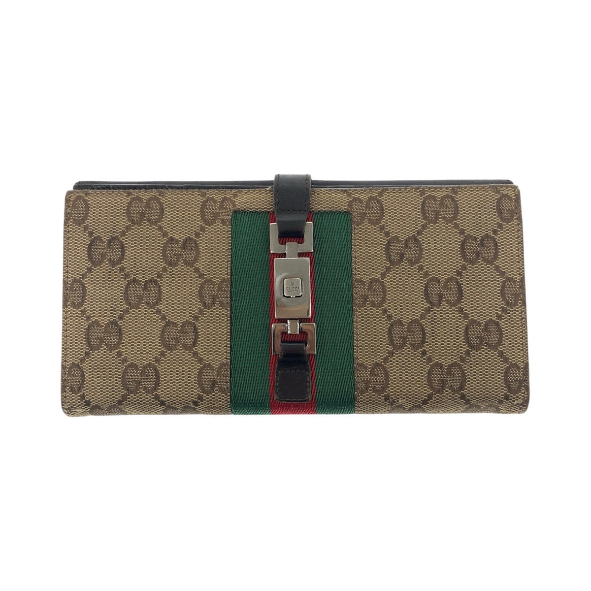 20847
GUCCI グッチ ジャッキー シェリーライン ベージュ ダークブラウン シルバー金具 GGキャンバス / レザー 035 0416 2134 長財布 ロングウォレット レディース AB14