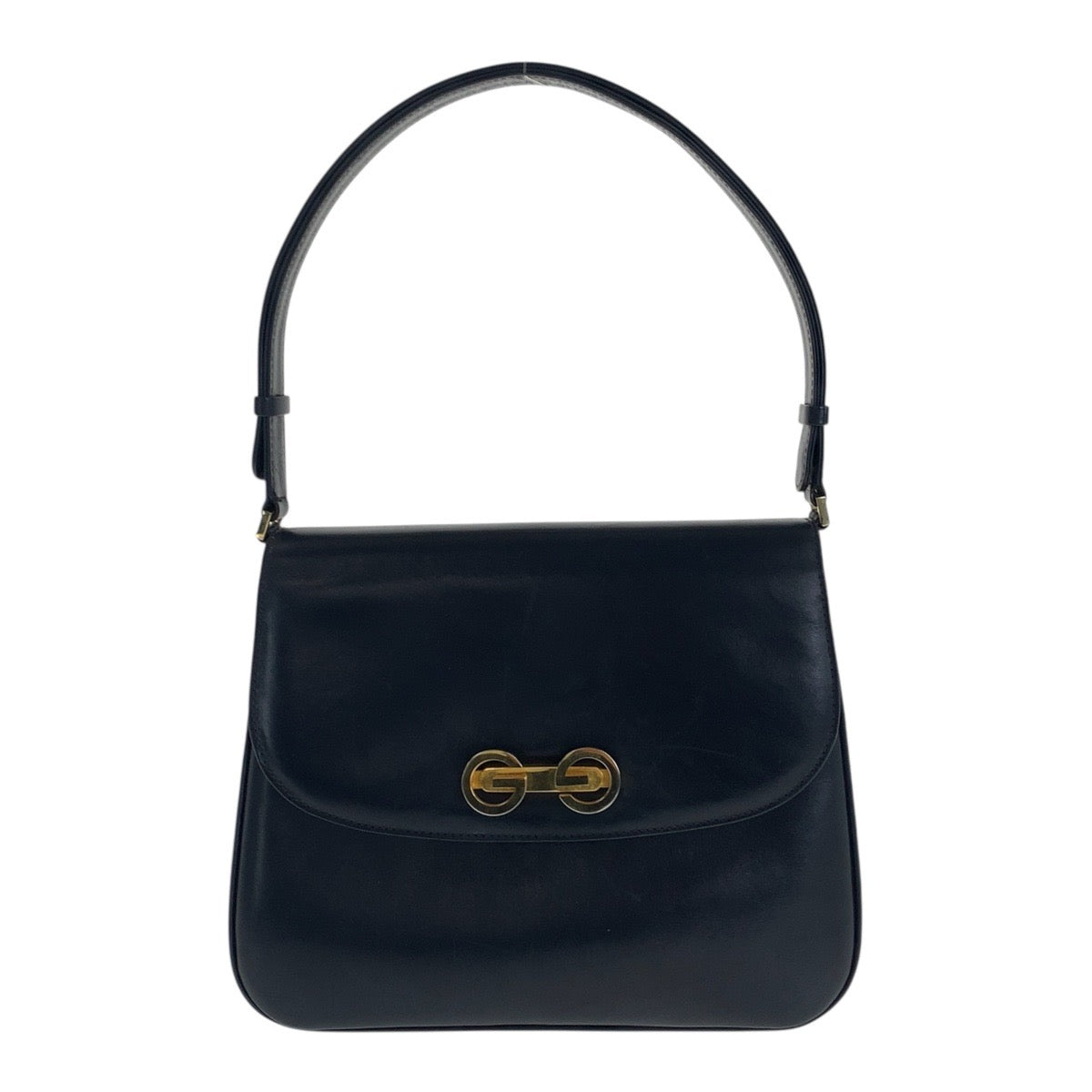 20848
GUCCI グッチ ヴィンテージ オールドグッチ ロッキングG ブラック 黒 ゴールド金具 レザー ショルダーバッグ ハンドバッグ レディース AB35