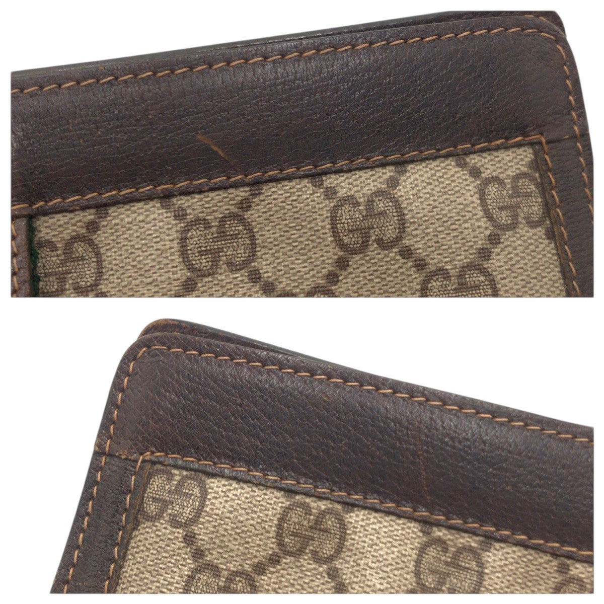 20849
GUCCI グッチ ヴィンテージ シェリーライン ブラウン PVC / レザー 41 014 クラッチバッグ セカンドバッグ 男女兼用 メンズ AB16