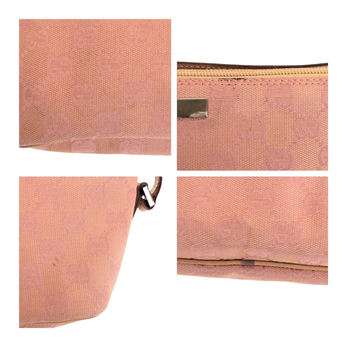 20851
GUCCI グッチ ピンク シルバー金具 GGキャンバス / レザー 039 1103 ハンドバッグ アクセサリーポーチ レディース ABP30