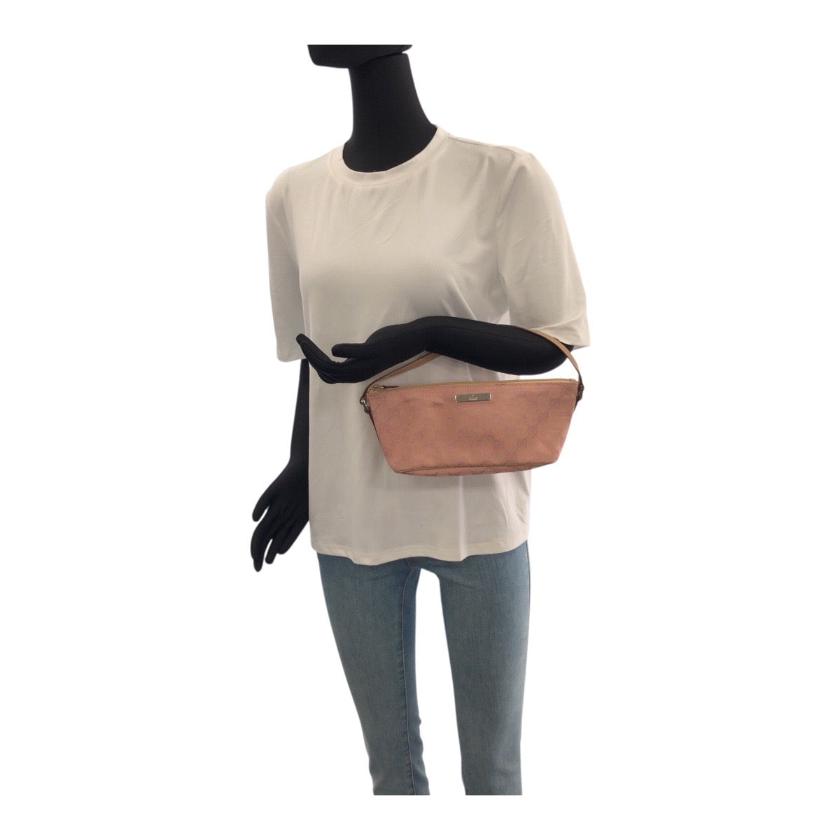 20851
GUCCI グッチ ピンク シルバー金具 GGキャンバス / レザー 039 1103 ハンドバッグ アクセサリーポーチ レディース ABP30