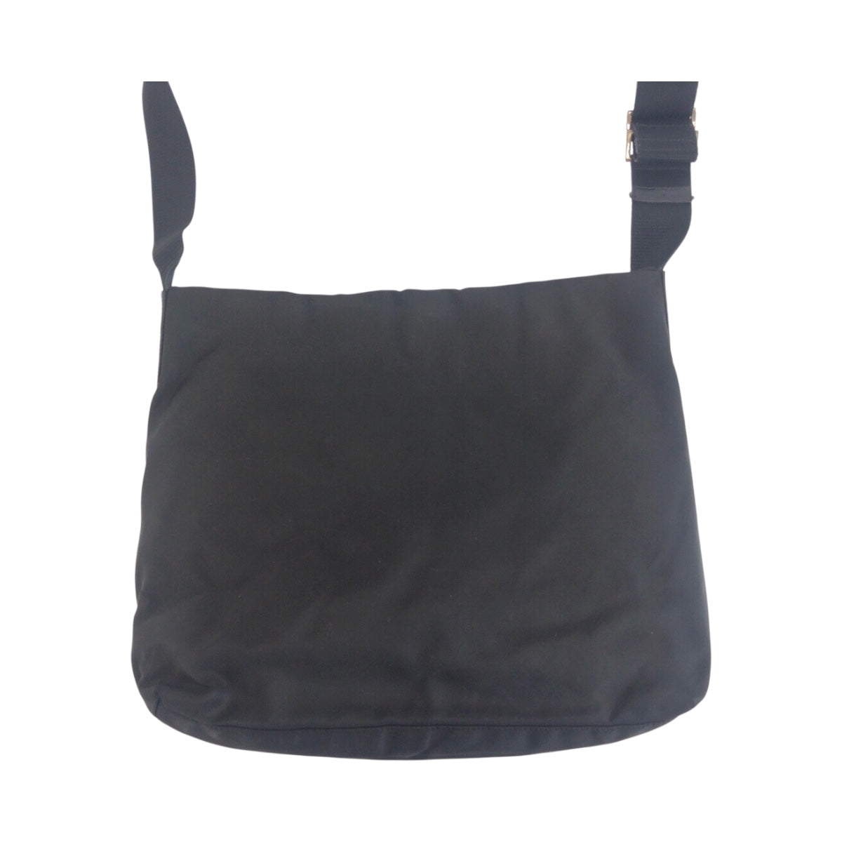 20852
PRADA プラダ テスート 三角ロゴプレート ブラック 黒 シルバー金具 ナイロン / レザー ショルダーバッグ メッセンジャーバッグ レディース ABP32