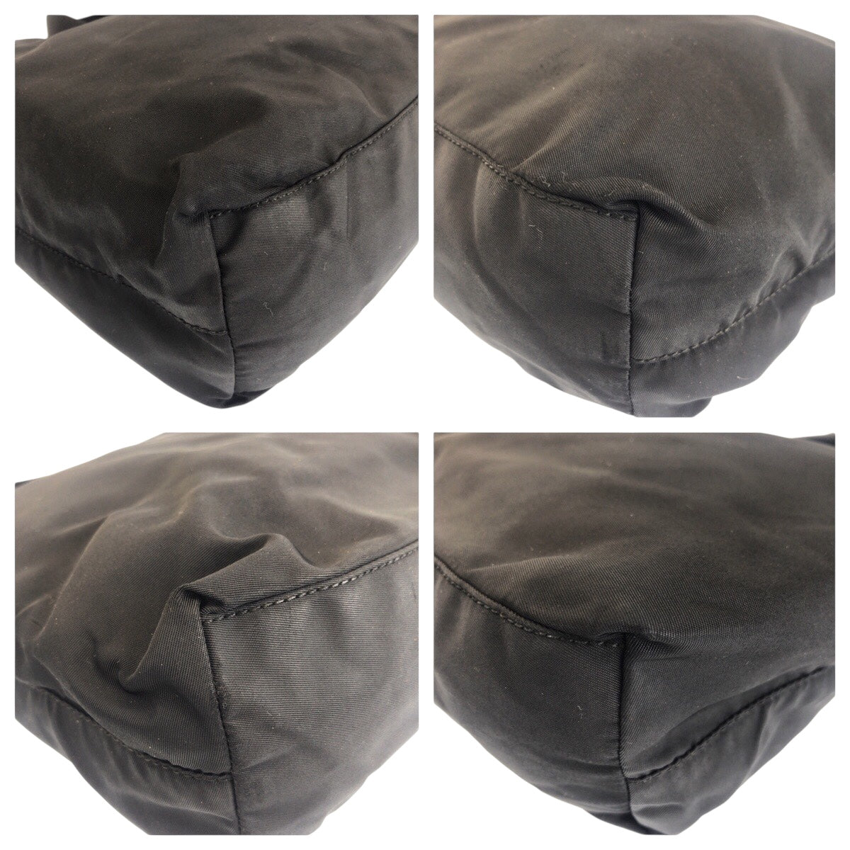 20852
PRADA プラダ テスート 三角ロゴプレート ブラック 黒 シルバー金具 ナイロン / レザー ショルダーバッグ メッセンジャーバッグ レディース ABP32