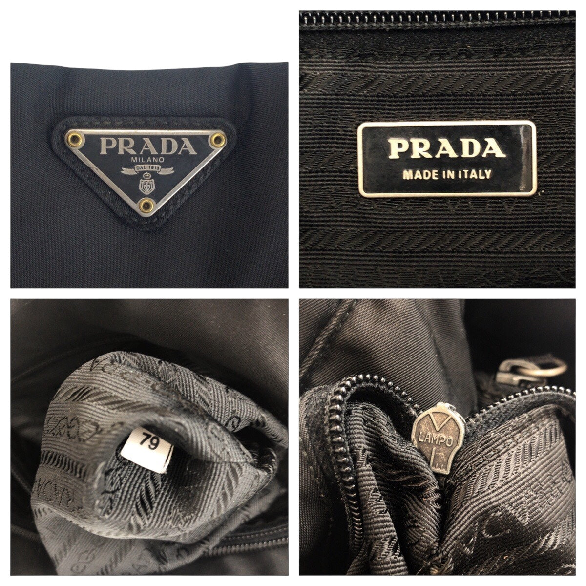 20852
PRADA プラダ テスート 三角ロゴプレート ブラック 黒 シルバー金具 ナイロン / レザー ショルダーバッグ メッセンジャーバッグ レディース ABP32