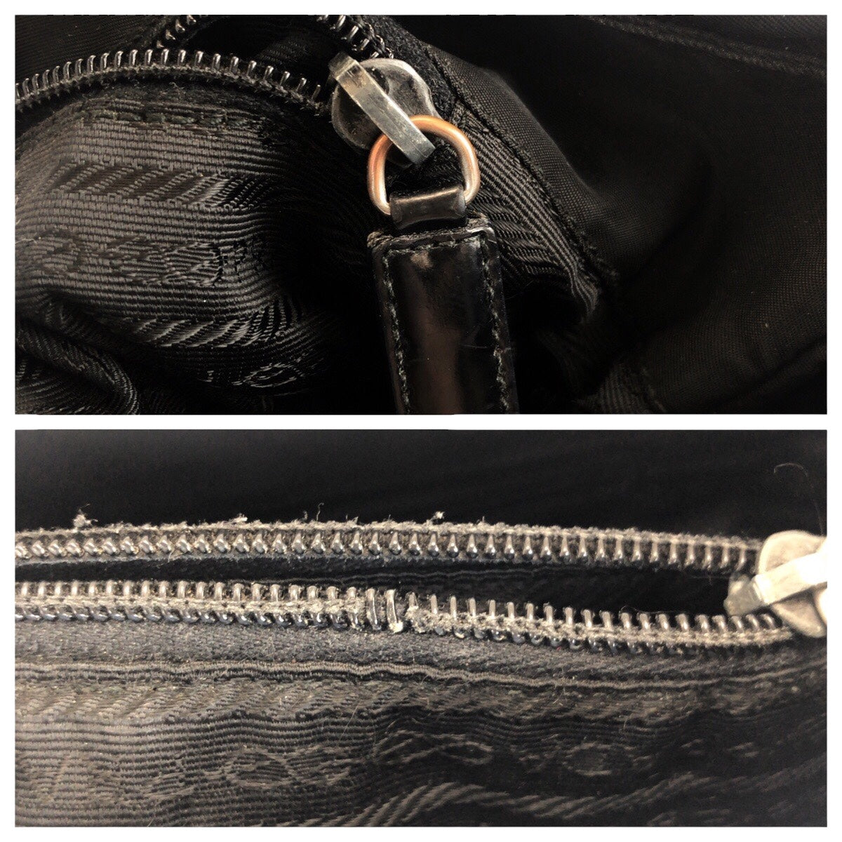 20852
PRADA プラダ テスート 三角ロゴプレート ブラック 黒 シルバー金具 ナイロン / レザー ショルダーバッグ メッセンジャーバッグ レディース ABP32