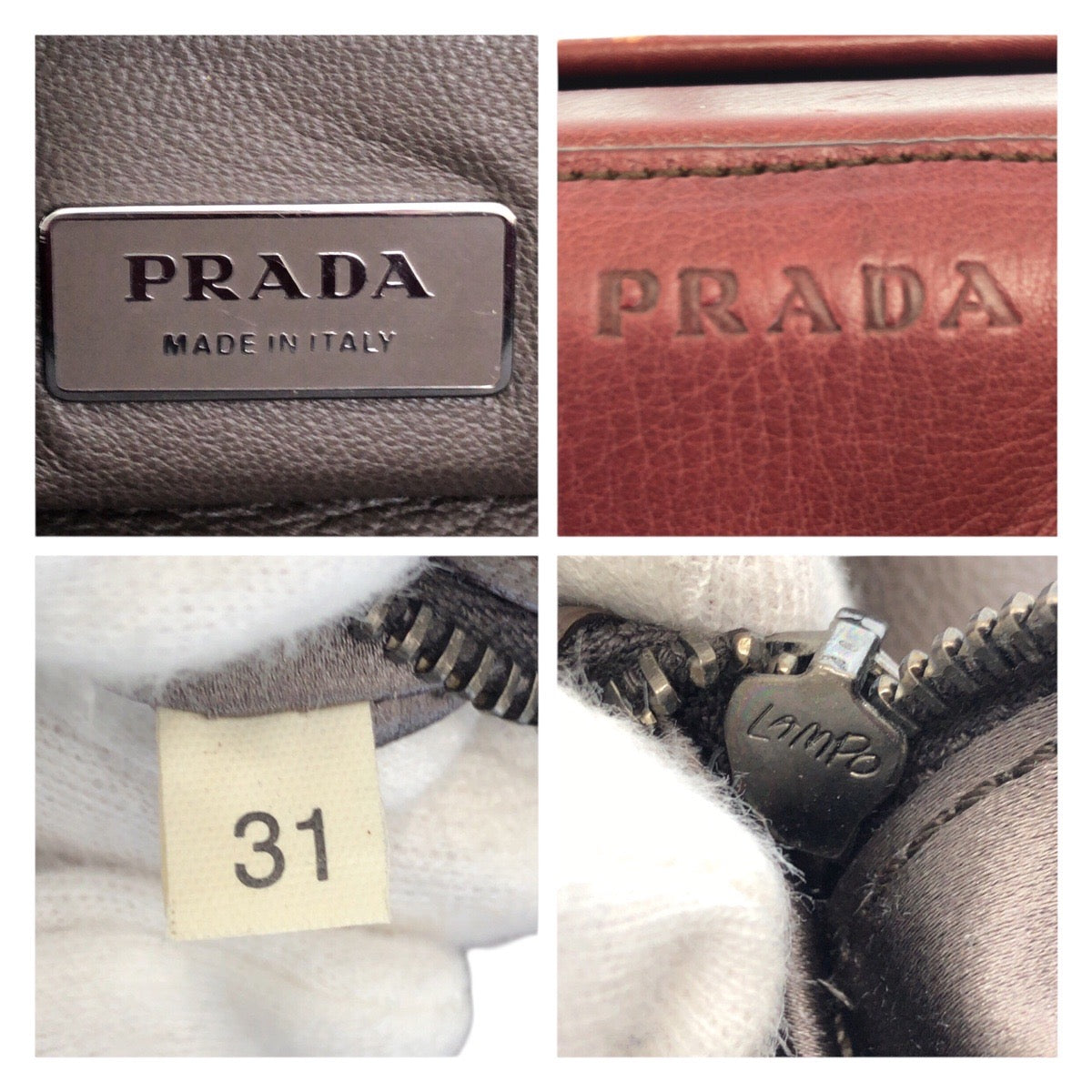 20854
PRADA プラダ ワインレッド ボルドー シルバー金具 レザー ハンドバッグ ミニボストン レディース AB36