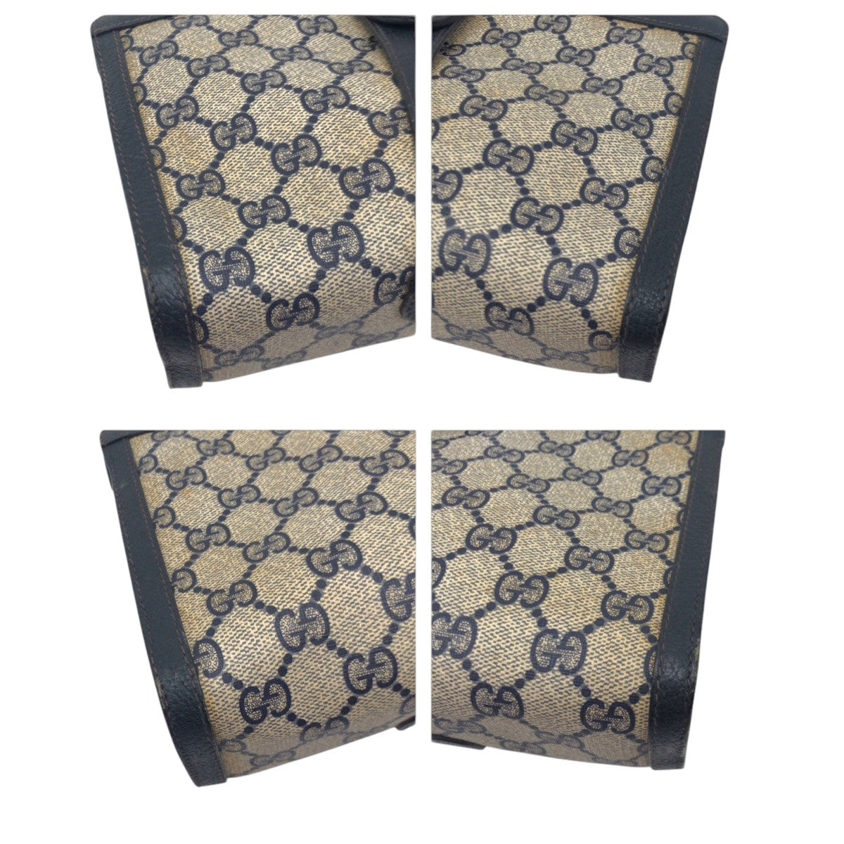 20855
GUCCI グッチ ヴィンテージ シャリーライン オールドグッチ ネイビー ベージュ PVC 89.01 クラッチバッグ セカンドバッグ 男女兼用 メンズ AB16