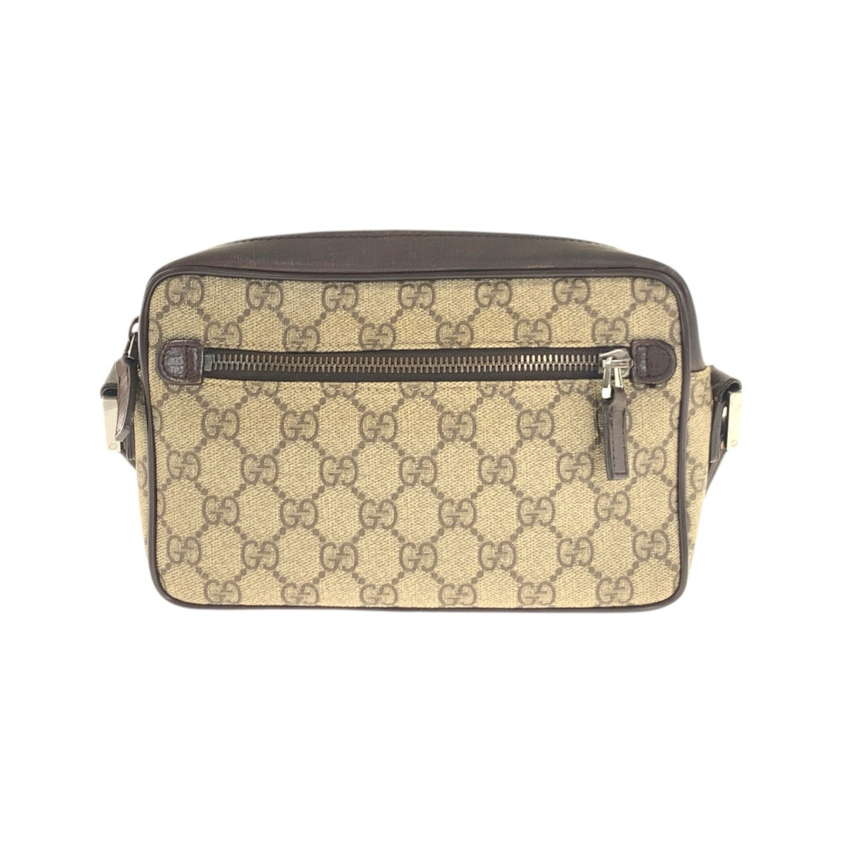20856
GUCCI グッチ シェリーライン ベージュ ブラウン シルバー金具 GGスプリームキャンバス 162910 ショルダーバッグ ポシェット レディース AB30