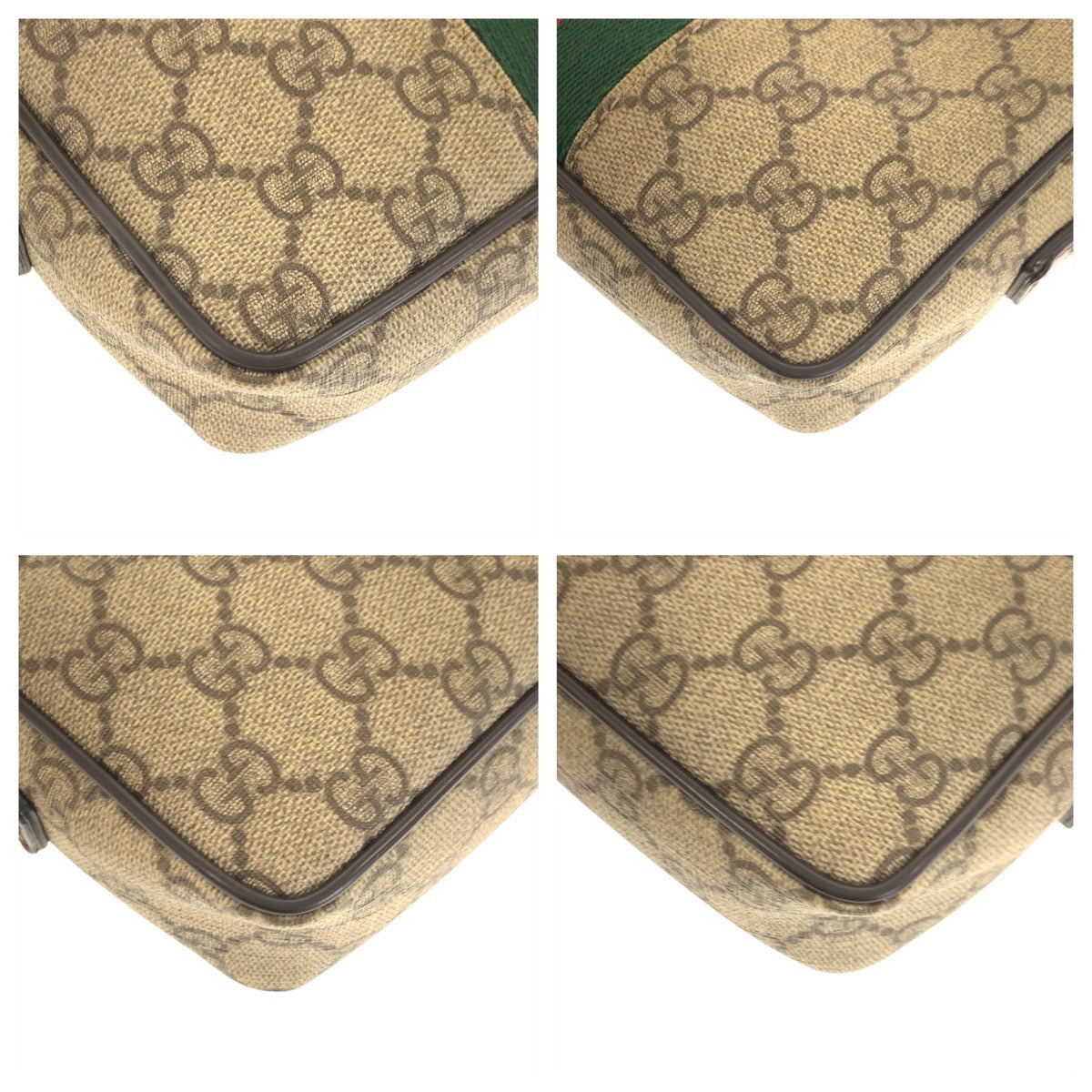 20856
GUCCI グッチ シェリーライン ベージュ ブラウン シルバー金具 GGスプリームキャンバス 162910 ショルダーバッグ ポシェット レディース AB30