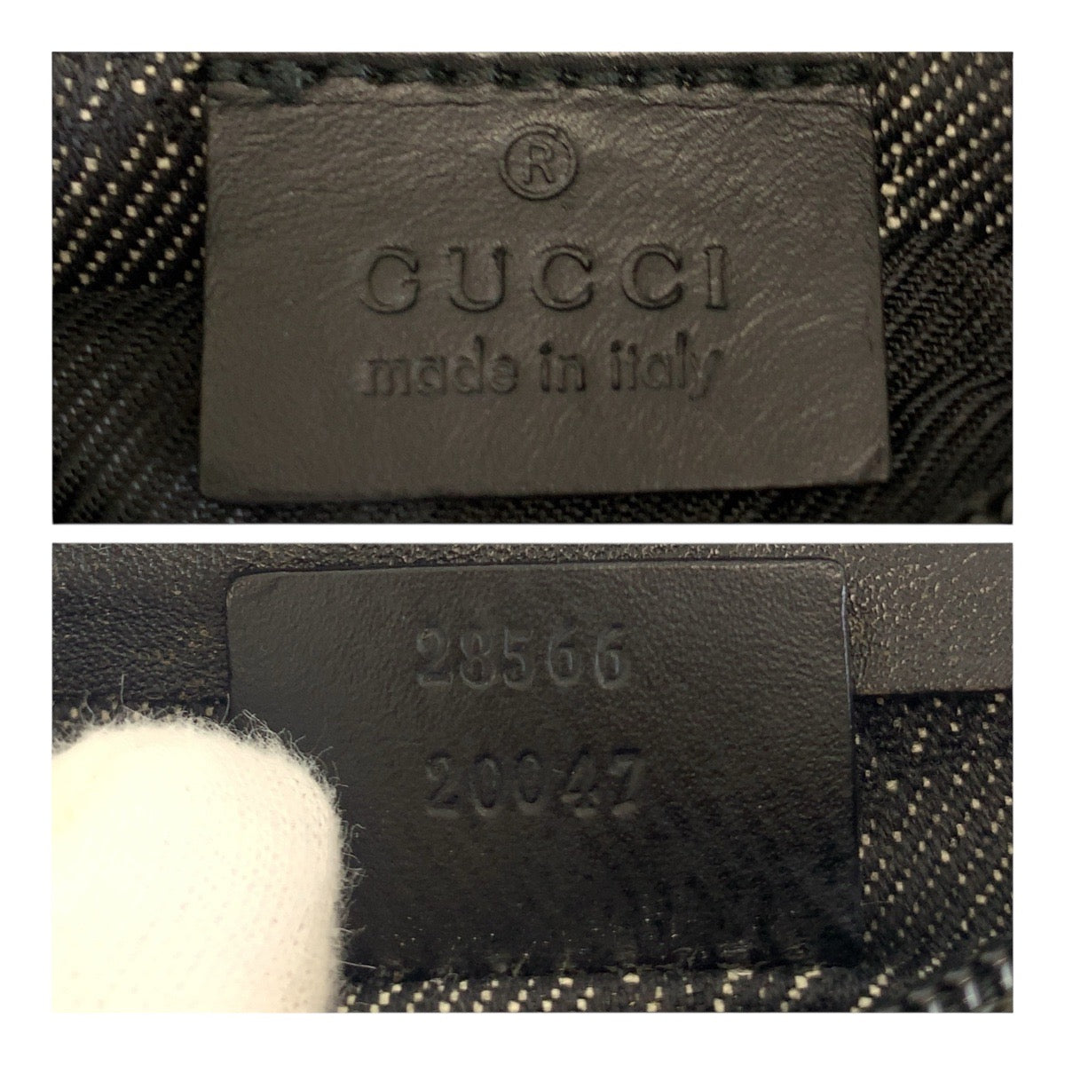 20859
GUCCI グッチ ブラック 黒 シルバー金具 GGキャンバス / レザー 28566 ボディバッグ ウエストバッグ レディース ABP35