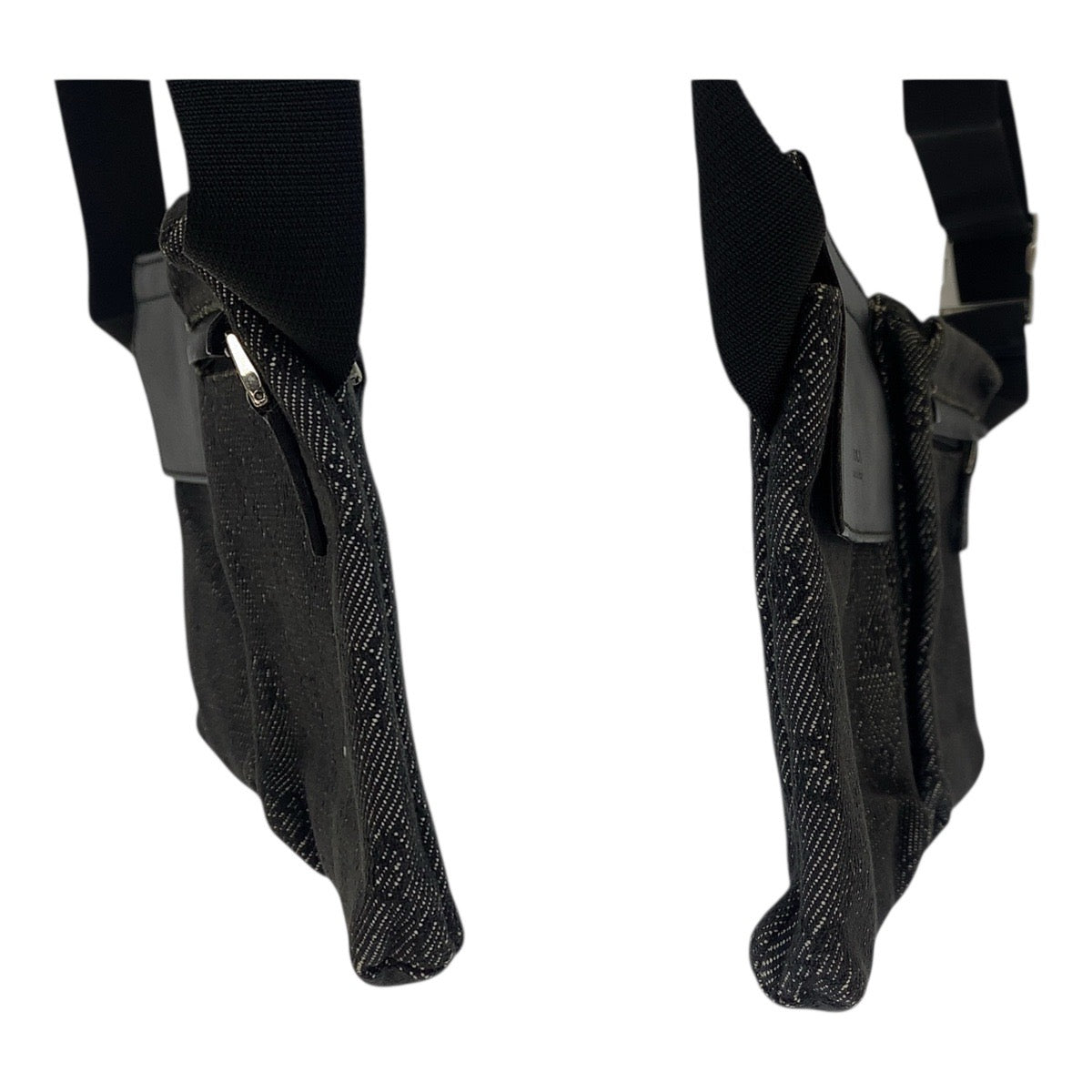 20859
GUCCI グッチ ブラック 黒 シルバー金具 GGキャンバス / レザー 28566 ボディバッグ ウエストバッグ レディース ABP35