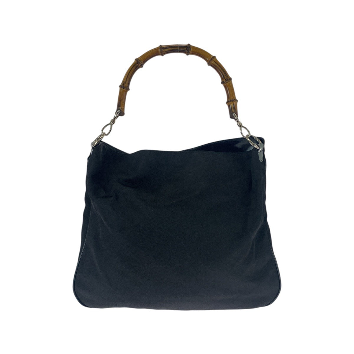 20861
GUCCI グッチ バンブー ブラック 黒 シルバー金具 キャンバス 001.1998.1577 ショルダーバッグ ハンドバッグ レディース ABP35