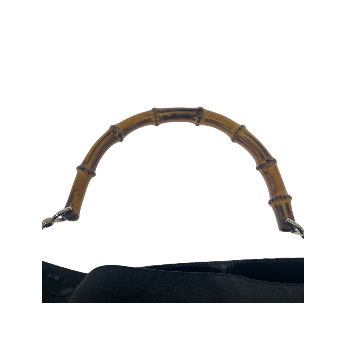 20861
GUCCI グッチ バンブー ブラック 黒 シルバー金具 キャンバス 001.1998.1577 ショルダーバッグ ハンドバッグ レディース ABP35