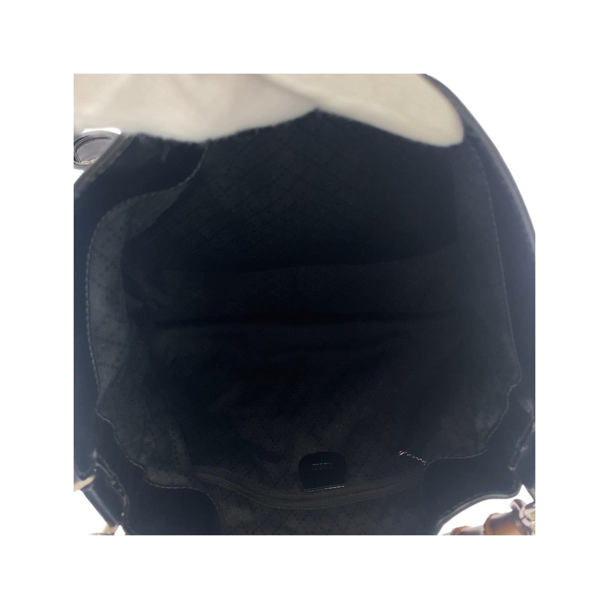 20861
GUCCI グッチ バンブー ブラック 黒 シルバー金具 キャンバス 001.1998.1577 ショルダーバッグ ハンドバッグ レディース ABP35