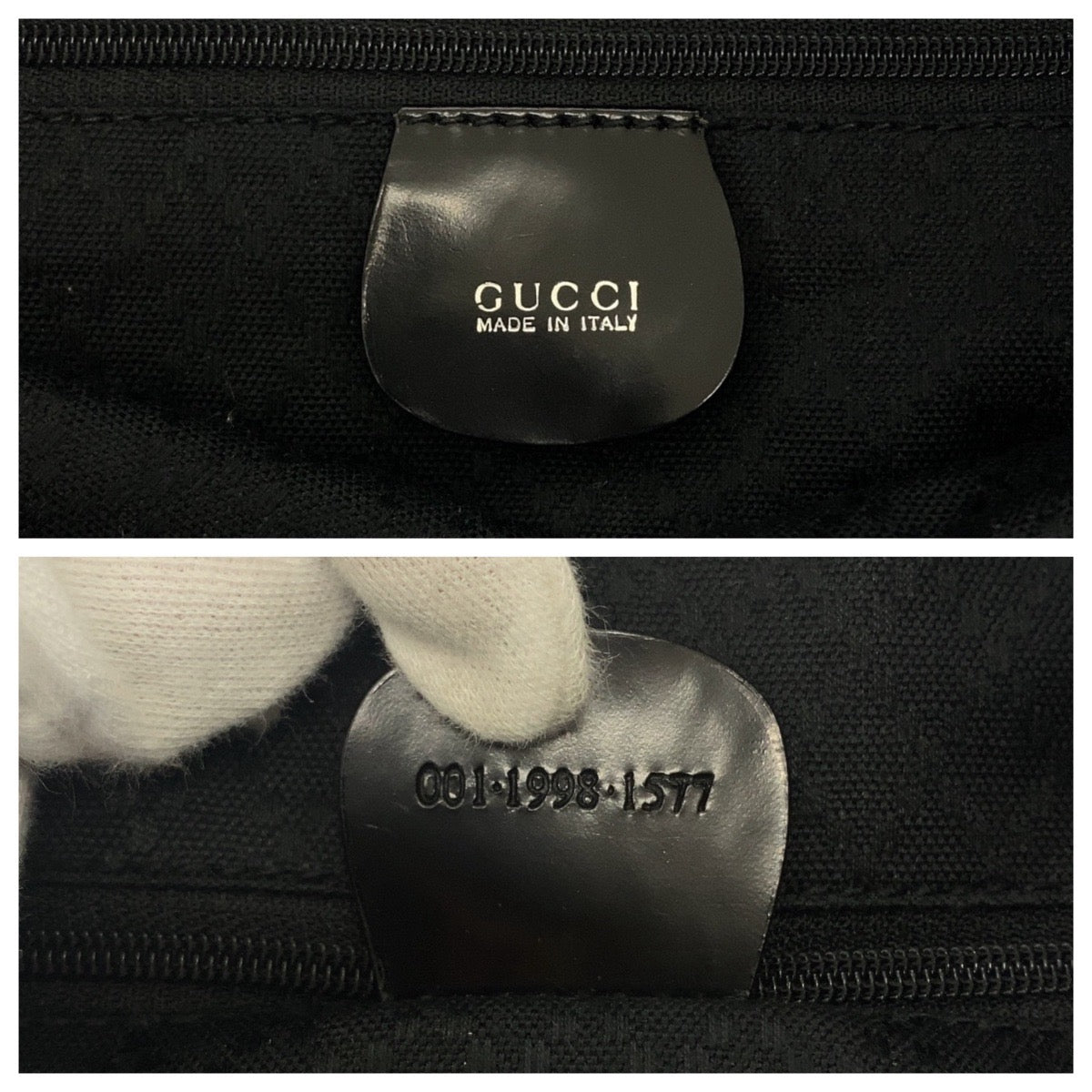 20861
GUCCI グッチ バンブー ブラック 黒 シルバー金具 キャンバス 001.1998.1577 ショルダーバッグ ハンドバッグ レディース ABP35