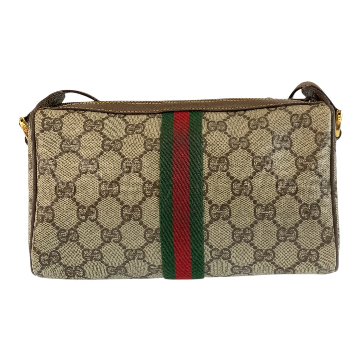 20862
GUCCI グッチ ヴィンテージ シェリーライン ベージュ ゴールド金具 GGスプリームキャンバス / レザー 89 02 018 ショルダーバッグ ポシェット レディース AB42