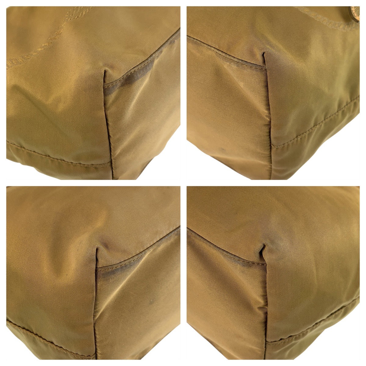 20863
PRADA プラダ カーキ ナイロン 31 トートバッグ ハンドバッグ レディース AB30