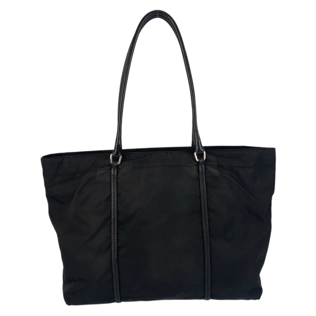 20864
PRADA プラダ テスート 三角ロゴプレート ブラック 黒 シルバー金具 ナイロン / レザー トートバッグ ショルダーバッグ レディース ABP30