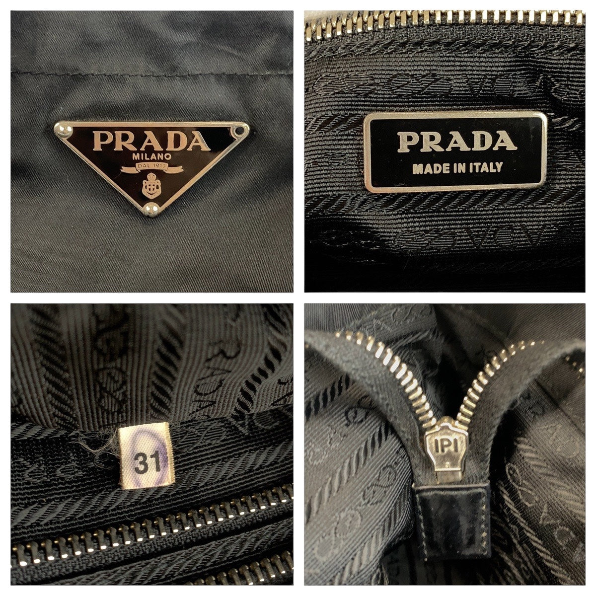 20864
PRADA プラダ テスート 三角ロゴプレート ブラック 黒 シルバー金具 ナイロン / レザー トートバッグ ショルダーバッグ レディース ABP30