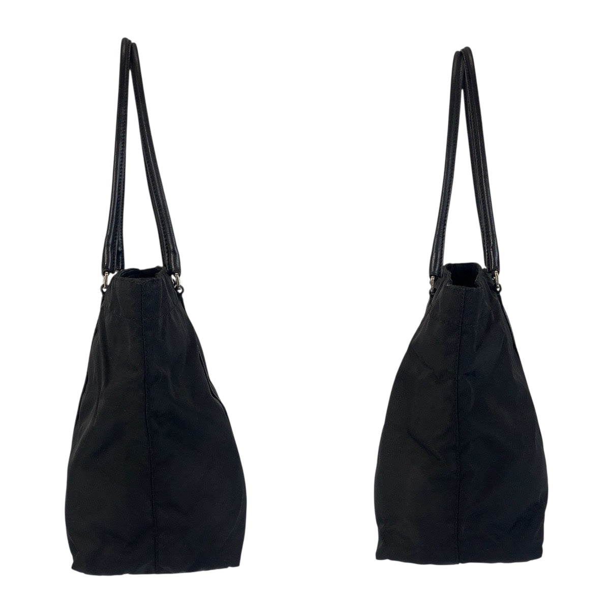 20864
PRADA プラダ テスート 三角ロゴプレート ブラック 黒 シルバー金具 ナイロン / レザー トートバッグ ショルダーバッグ レディース ABP30