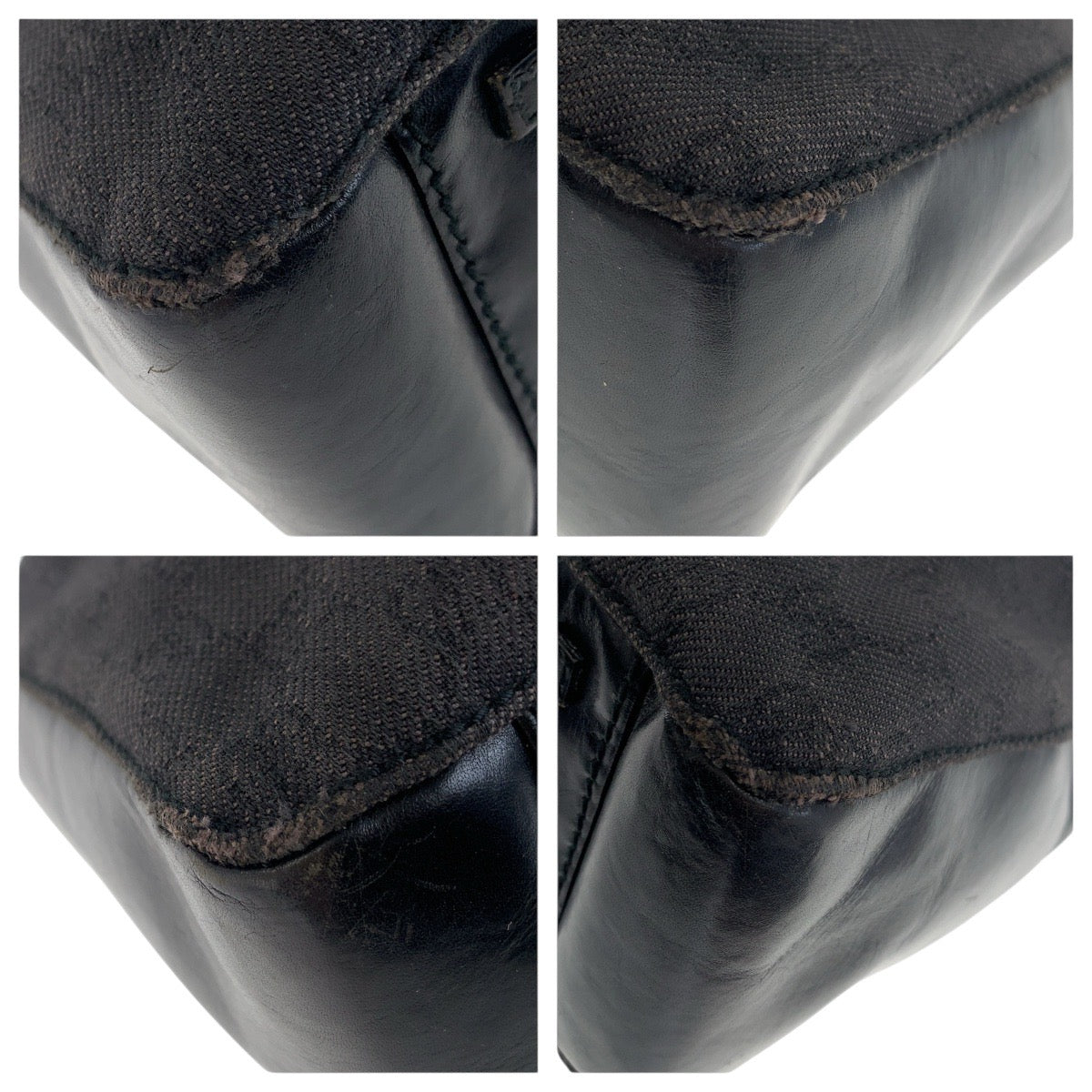 20867
GUCCI グッチ ブラック 黒 シルバー金具 GGキャンバス / レザー 101920 トートバッグ ショルダーバッグ レディース AB28