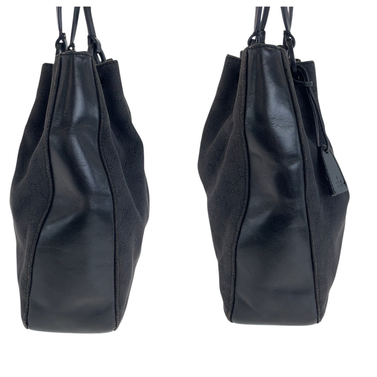 20867
GUCCI グッチ ブラック 黒 シルバー金具 GGキャンバス / レザー 101920 トートバッグ ショルダーバッグ レディース AB28