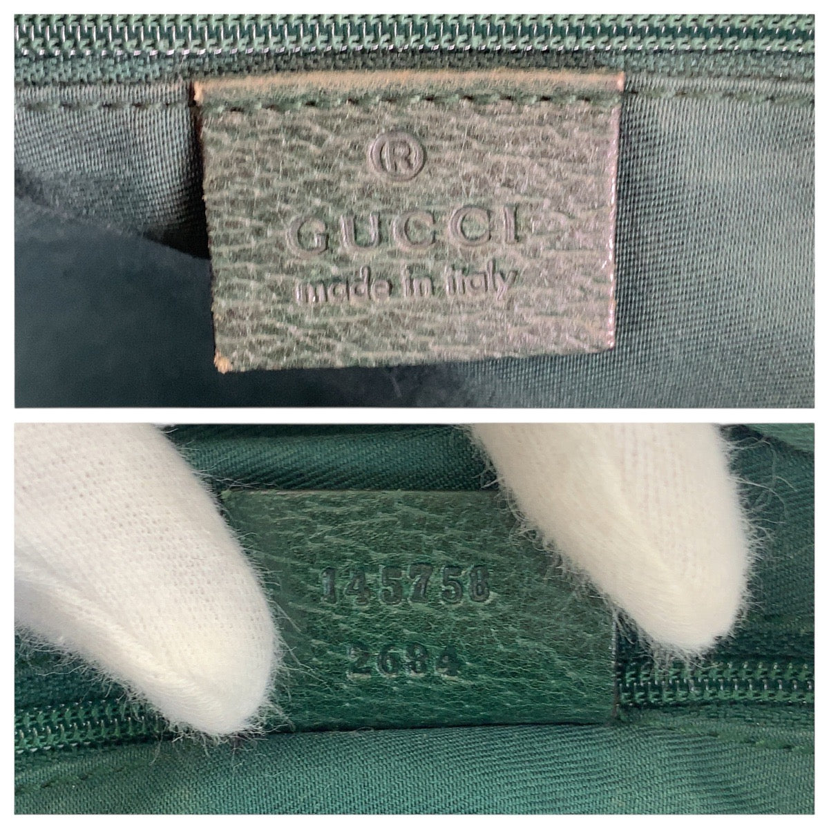 20870
GUCCI グッチ シェリーライン ベージュ グリーン シルバー金具 GGキャンバス / レザー 145758 トートバッグ ショルダーバッグ レディース AB21