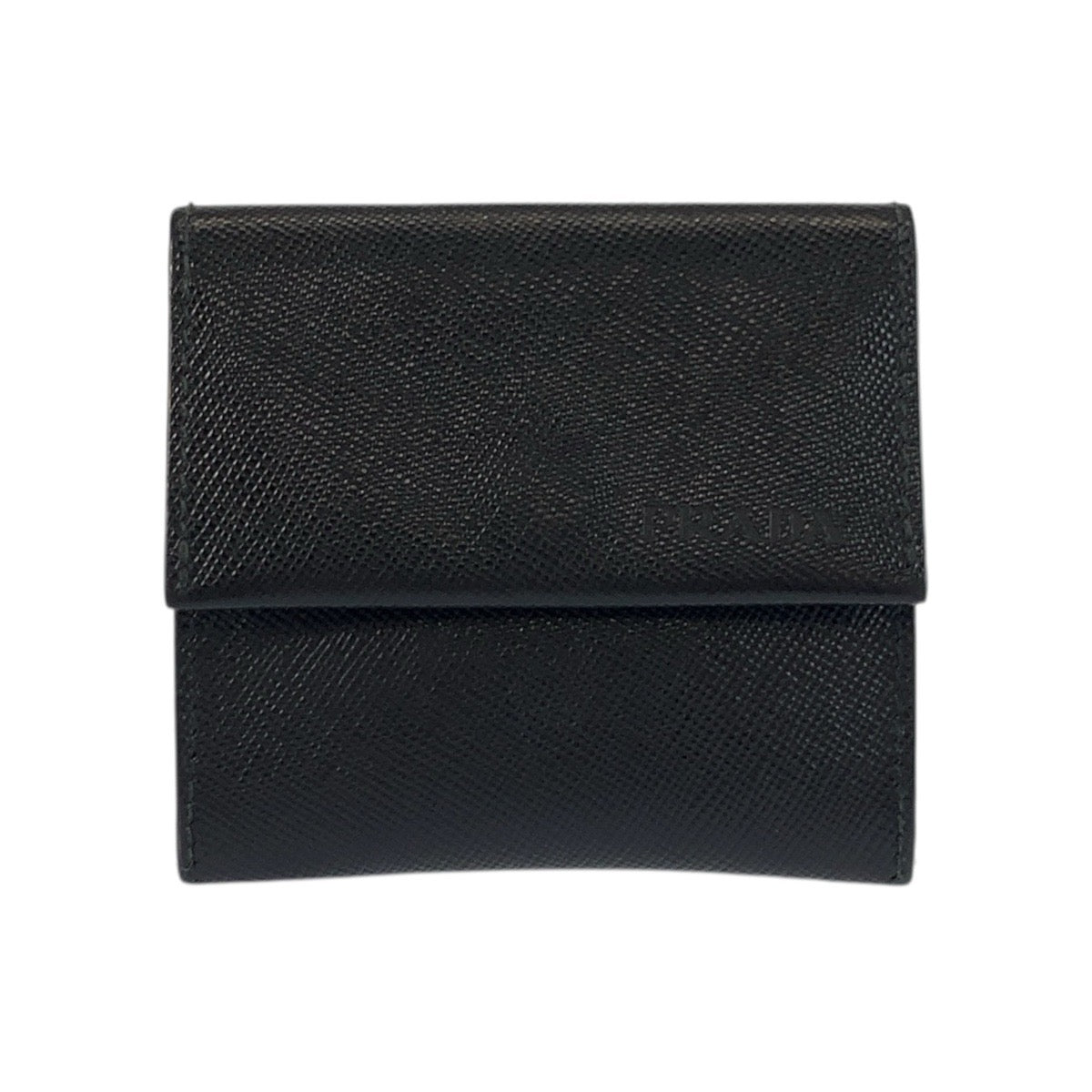20872
PRADA プラダ サフィアーノ ブラック 黒 シルバー金具 レザー コインケース 小銭入れ メンズ A16