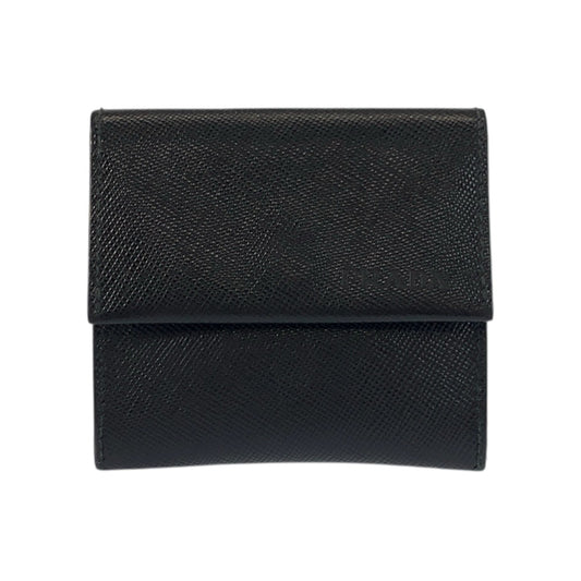 20872
PRADA プラダ サフィアーノ ブラック 黒 シルバー金具 レザー コインケース 小銭入れ メンズ A16