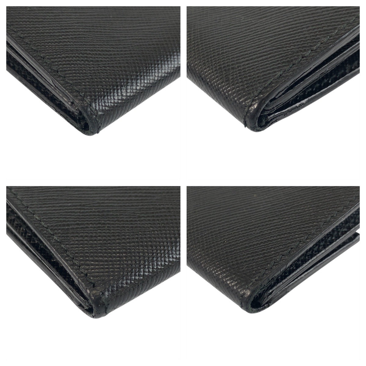 20872
PRADA プラダ サフィアーノ ブラック 黒 シルバー金具 レザー コインケース 小銭入れ メンズ A16