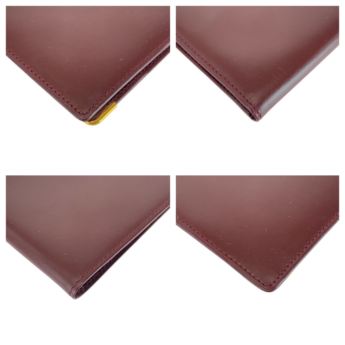 20873
CARTIER カルティエ マストライン ワインレッド ボルドー ゴールド金具 レザー 札入れ 折り財布 コンパクトウォレット レディース A14